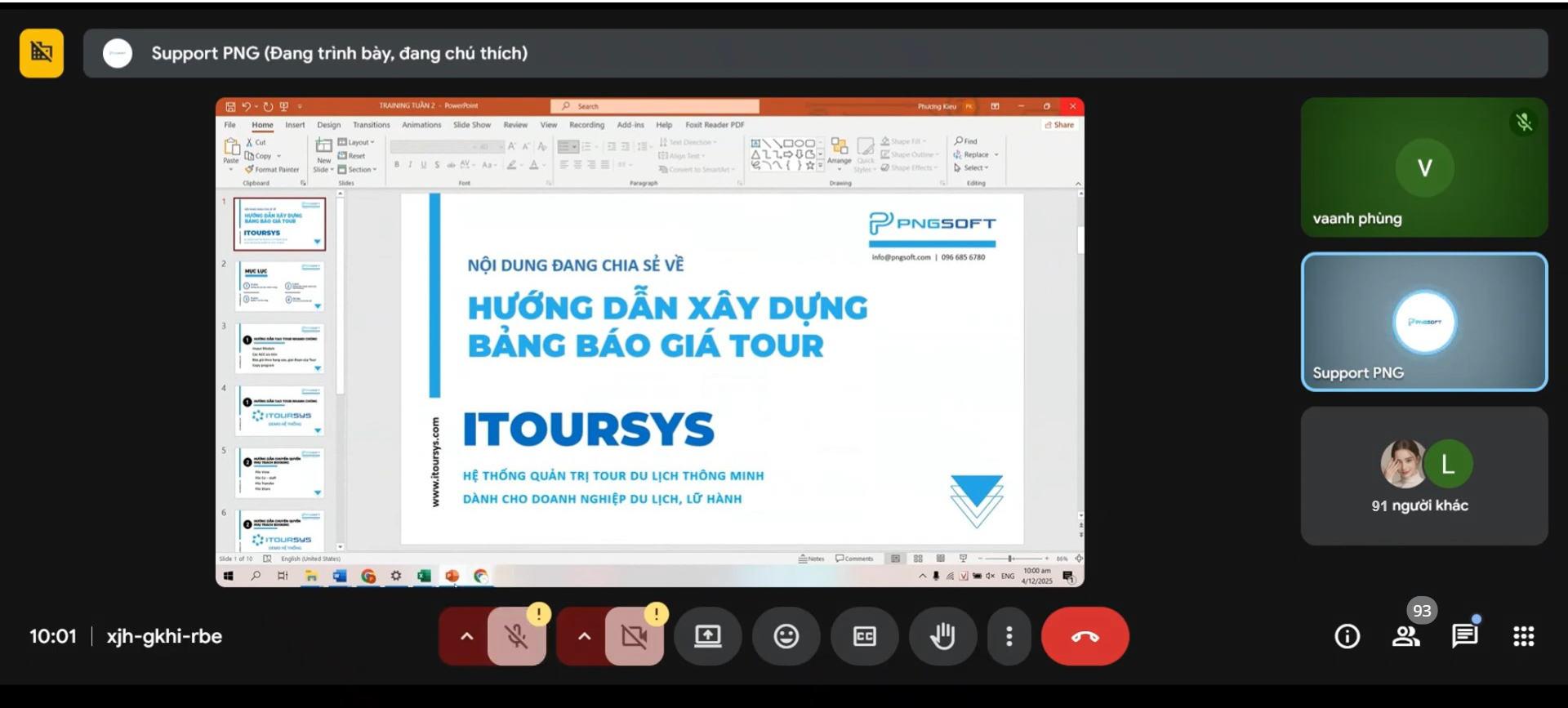 PNGSOFT tổ chức thành công các buổi training - đào tạo hướng dẫn sử dụng phần mềm quản trị du lịch itoursys